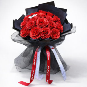 グリッターローズブーケレッド