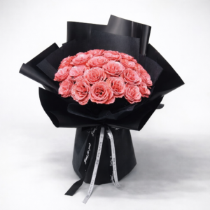 ピンクローズ! ラメ入り花束 15本 グリッターローズブーケ